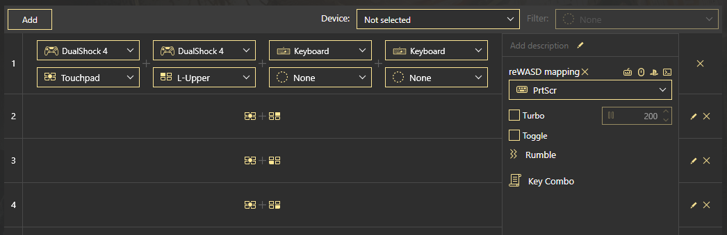 Touchpad click on zones