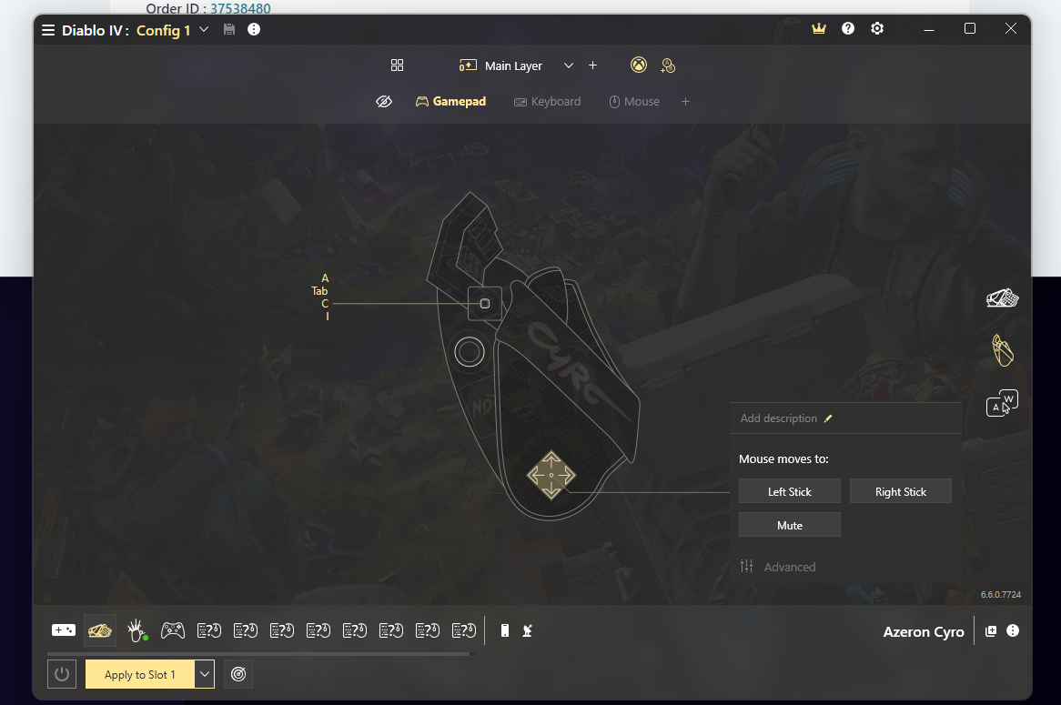 Azeron Cyro Mouse Movement not available - reWASD Forum